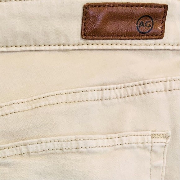 AG Adriano Goldschmied Prima Crop Mid Rise Cigarette Premium Denim Jeans Tan- 26 - Picture 6 of 9
